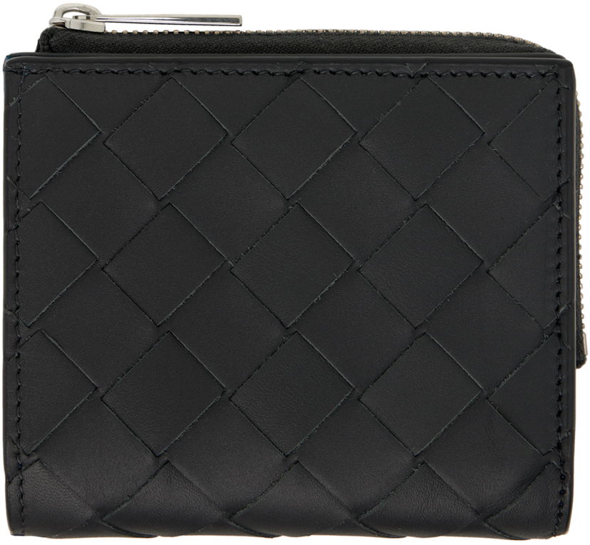 Портфейл Bottega Veneta Intrecciato Bi-Fold Zip Wallet Сиво | 775546VCPQ6