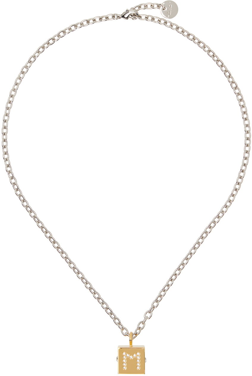 Колие Marni Dice Necklace "Silver & Gold" Металик | COMV0434A0 M2000, 0