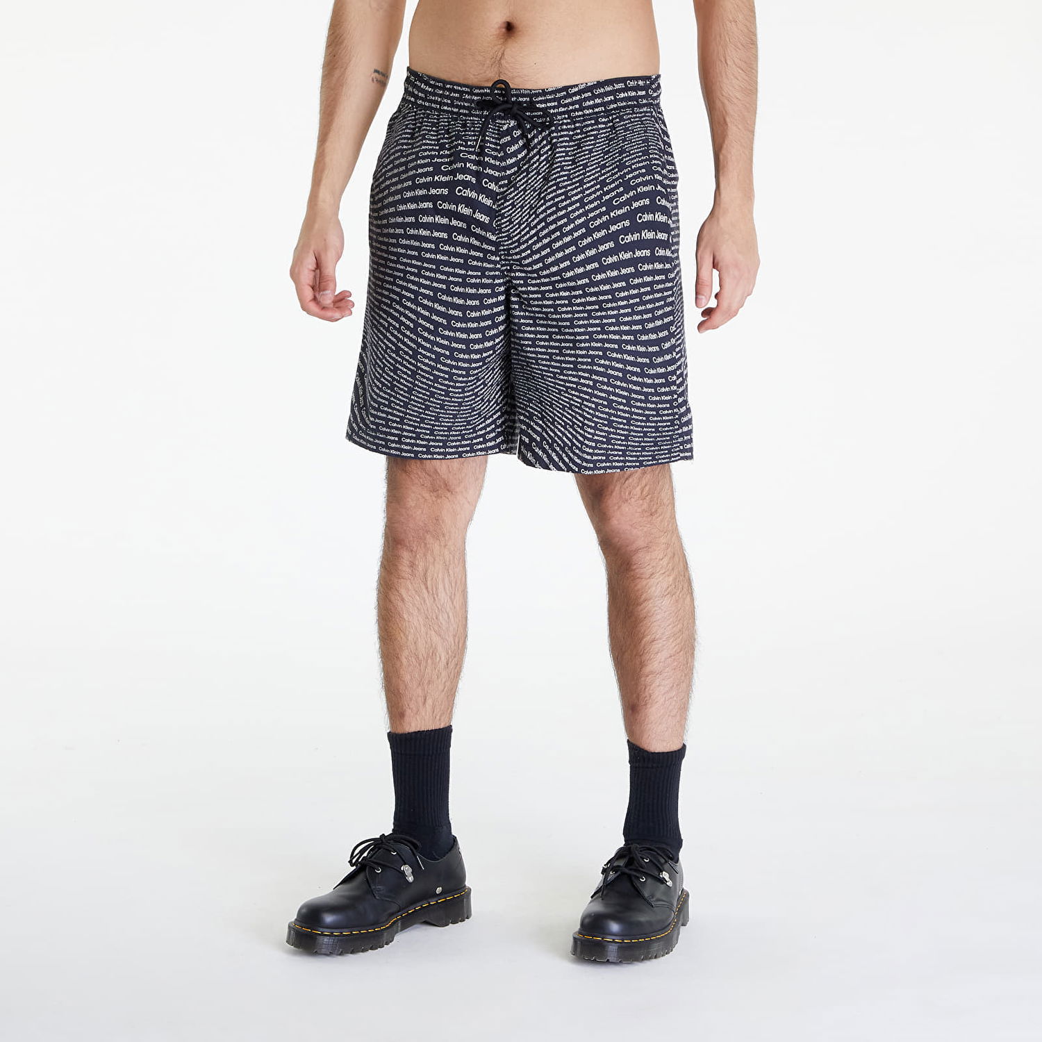 Къси панталони CALVIN KLEIN Aop Shorts Black Черно | J30J325473 0GP, 0