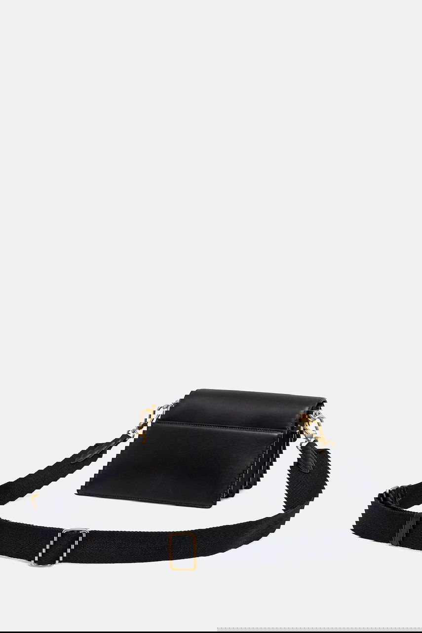 Дамска чанта Lacoste Lacoste Leather Shoulder Bag Черно | NF5105IT, 1