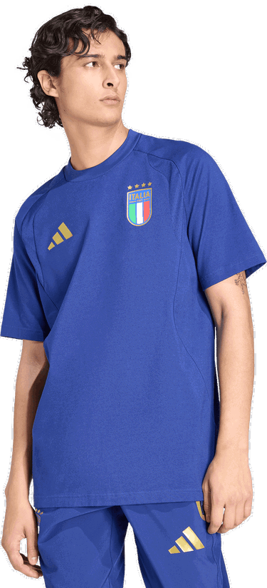 Тениска adidas Originals Italy Tiro Travel T-Shirt Синьо | jy7056, 2