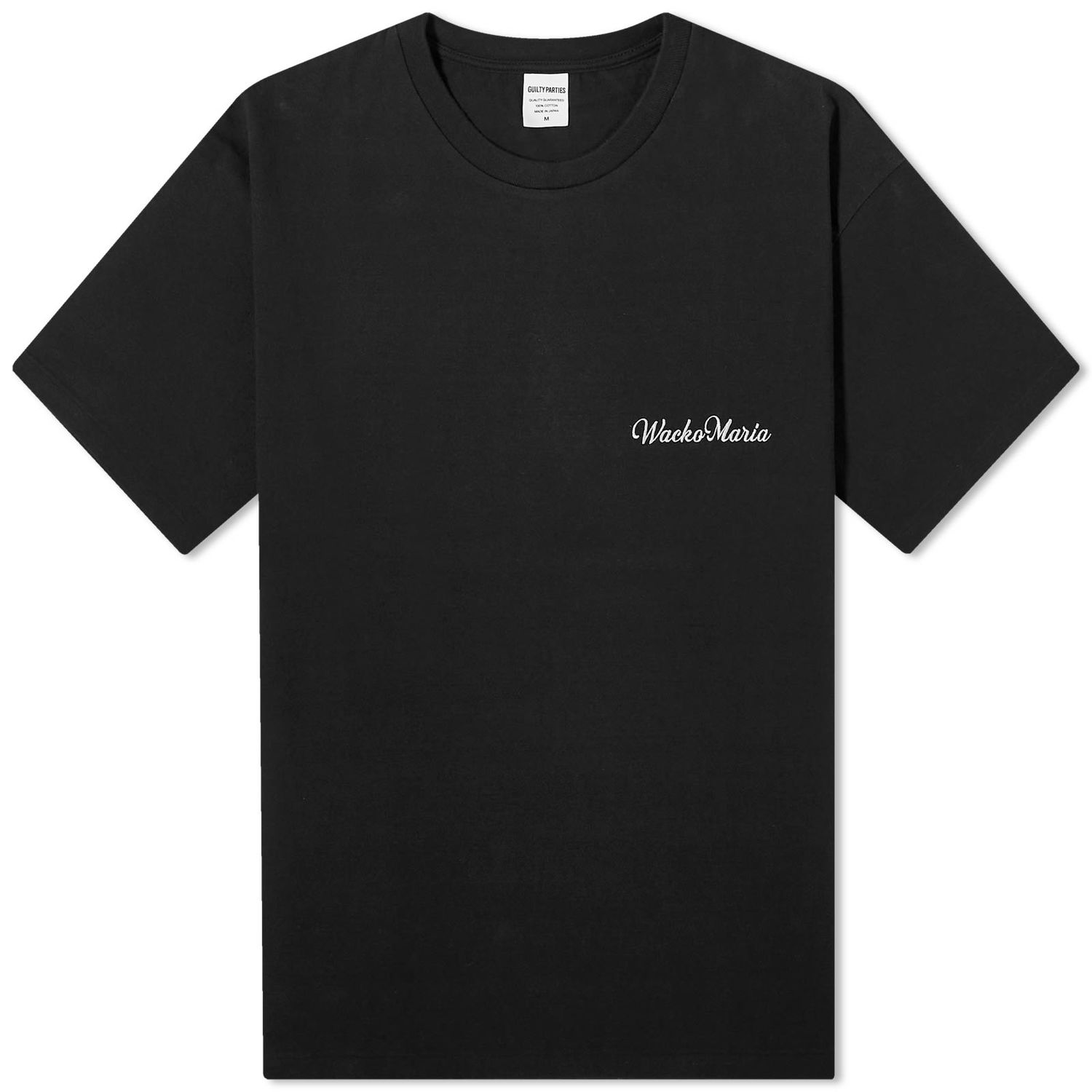 Тениска WACKO MARIA Washed Heavyweight T-Shirt Черно | 23FW-WMT-WT01-BLK, 0