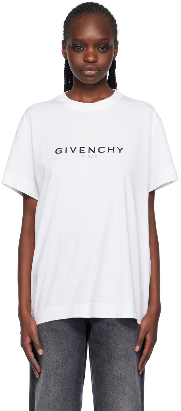 Тениска Givenchy Reverse T-Shirt Бяло | BW707Z3Z5W100