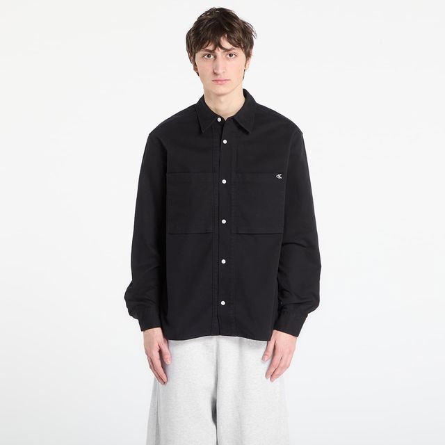 Long Sleeve Cotton Twill Relaxed Shirt