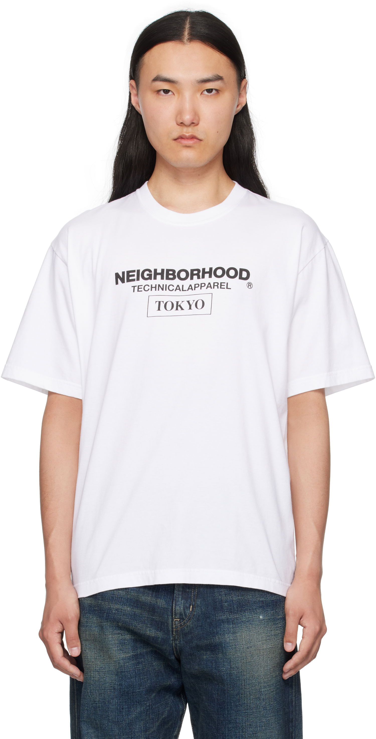 Тениска Neighborhood Neighborhood N.H SS-16 Graphic T-Shirt Бяло | 251PCNH-ST16, 0