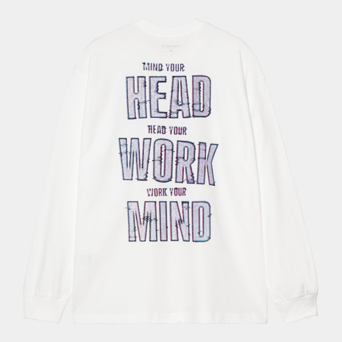 Тениска Carhartt WIP Long Sleeve Mind Your Head T-Shirt Бяло | I035999_7, 1