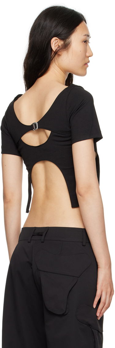 Съкратен топ HELIOT EMIL Harness Cutout T-Shirt Черно | HE_W_13_042_BLK01, 2