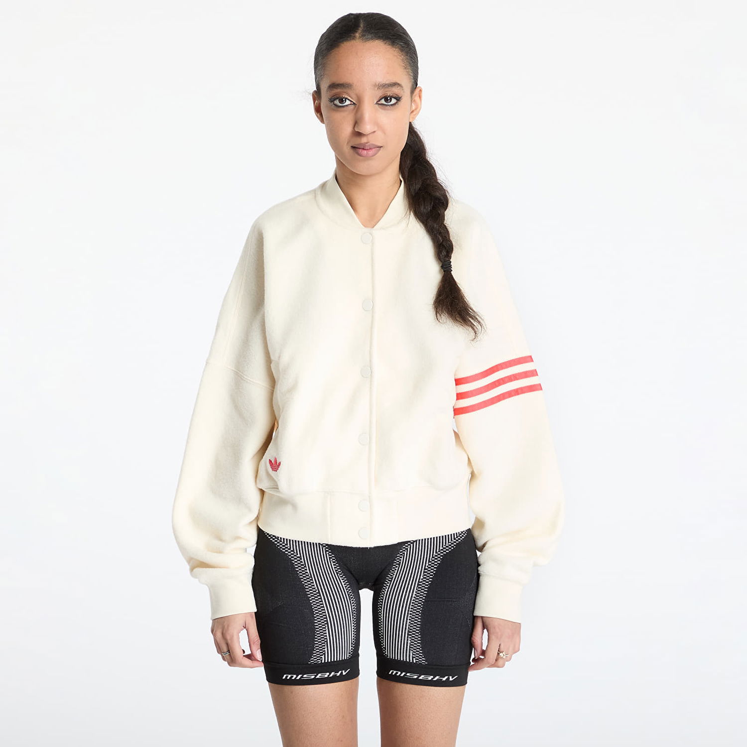 Яке бомбър adidas Originals Neuclassics Boucle Bomber Jacket Бяло | JI8523, 0