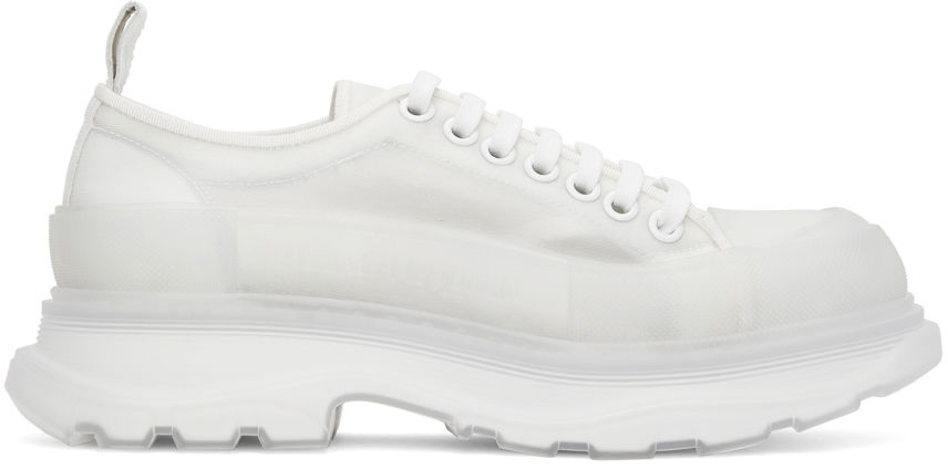 Кецове и обувки Alexander McQueen Mesh Tread Slick Low Sneakers Бяло | 662672W4Q31, 0