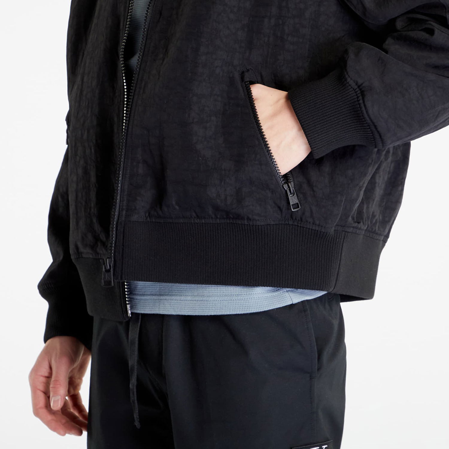 Яке бомбър CALVIN KLEIN Exposed Zip Oversized Woven Jacket Черно | J30J322938 BEH, 1