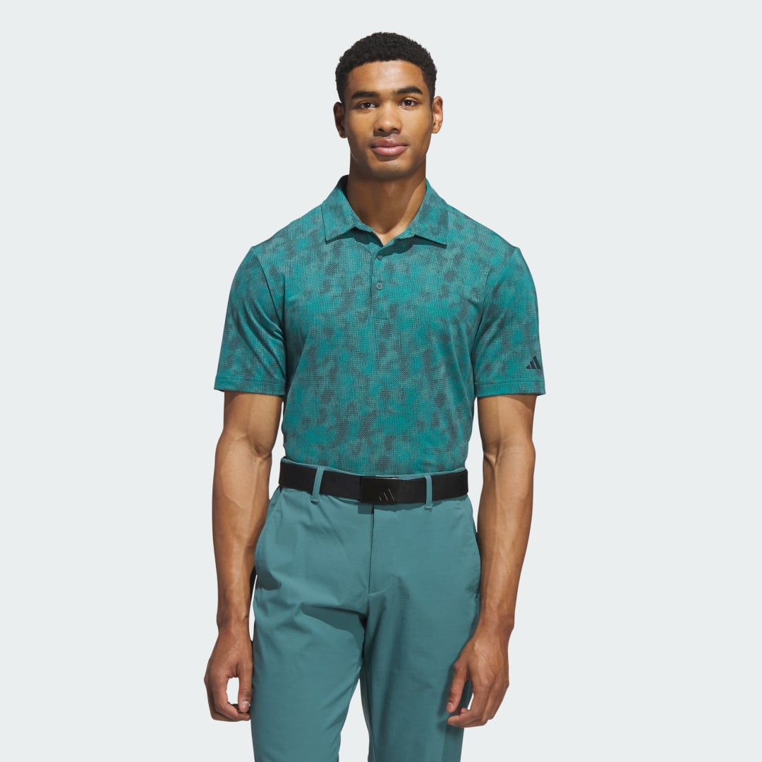 Поло тениска adidas Performance Ultimate365 Textured Print Golf Polo Зелено | JL5288, 0