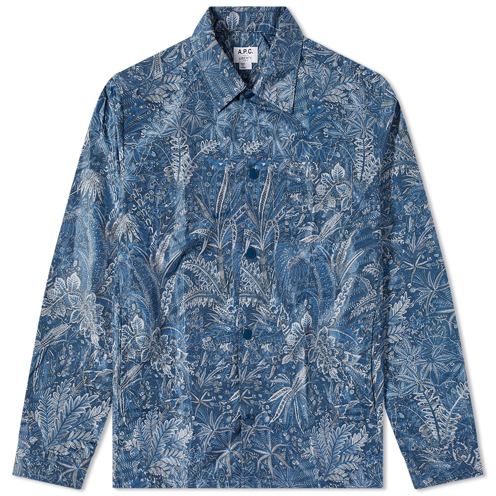 Риза A.P.C. A.P.C. x Liberty Watson Men's Overshirt Синьо | PAAFF-H02793-IAJ, 0