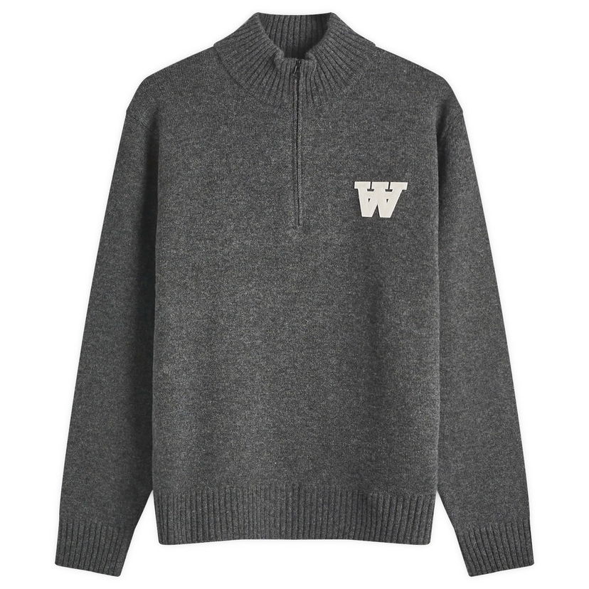 Пуловер WOOD WOOD AA Half Zip Knit Сиво | 30250159-1031