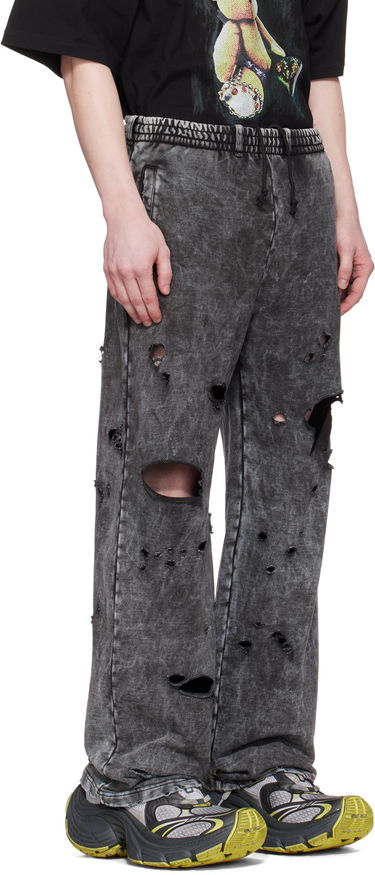 Спортни панталони We11done We11done Destroyed Jersey Sweatpants Сиво | WD-TA0-25-726-U-BK, 1