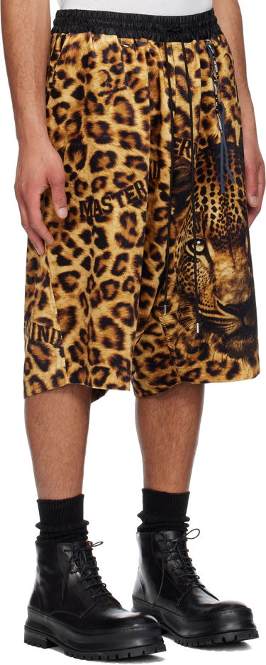 Къси панталони Mastermind WORLD MASTERMIND WORLD Oversized Fit Leopard Shorts Жълто | MW25S14-PA018-600, 1