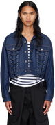 Jean Paul Gaultier Lace-Up Cropped Denim Jacket