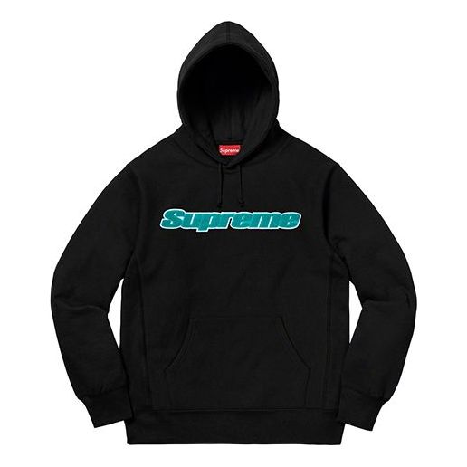 Суитчър Supreme Chenille Hooded Sweatshirt Черно | SUP-SS19-025, 0
