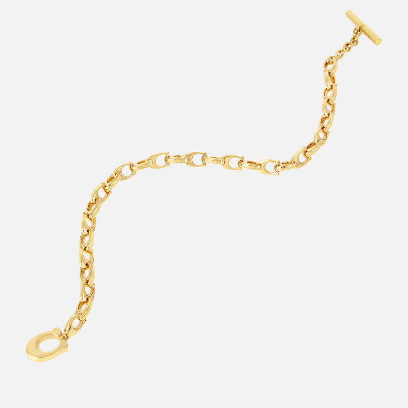 Гривна Coach Signature Link Chain Bracelet Металик | 37376745GLD710