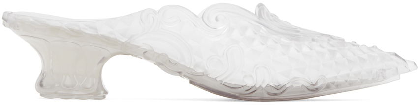 Кецове и обувки Y/PROJECT Transparent Melissa Edition Point Mules Бяло | 530PU003, 0