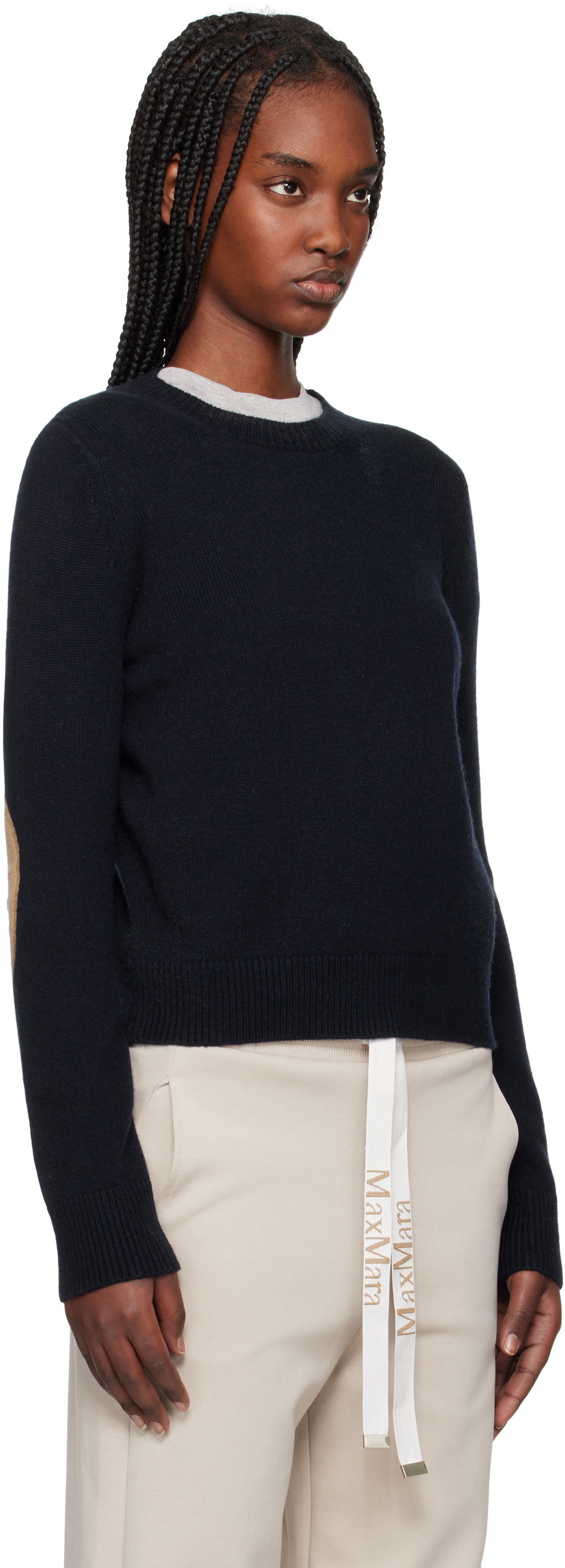 Пуловер Max Mara Max Mara Fedora Knit Sweater Тъмно синьо | 2519361031600, 1