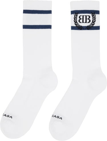 Чорапи Balenciaga Balenciaga Laurel Classic Socks Бяло | 8294464F1B59068, 1