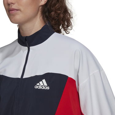 Суитчър adidas Performance Colorblock Woven Track Jacket Червено | HA6624, 2