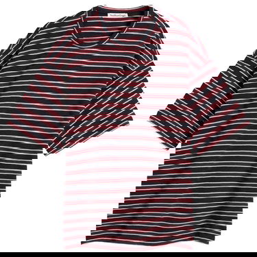 Тениска YMC YMC Triple Stripe T-Shirt, Size Small Бургунди | P6ZAH-90, 0
