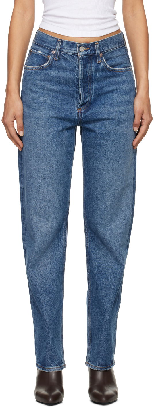 Дънки AGOLDE AGOLDE 90's Mid Rise Straight Jeans Синьо | A069-1535, 0
