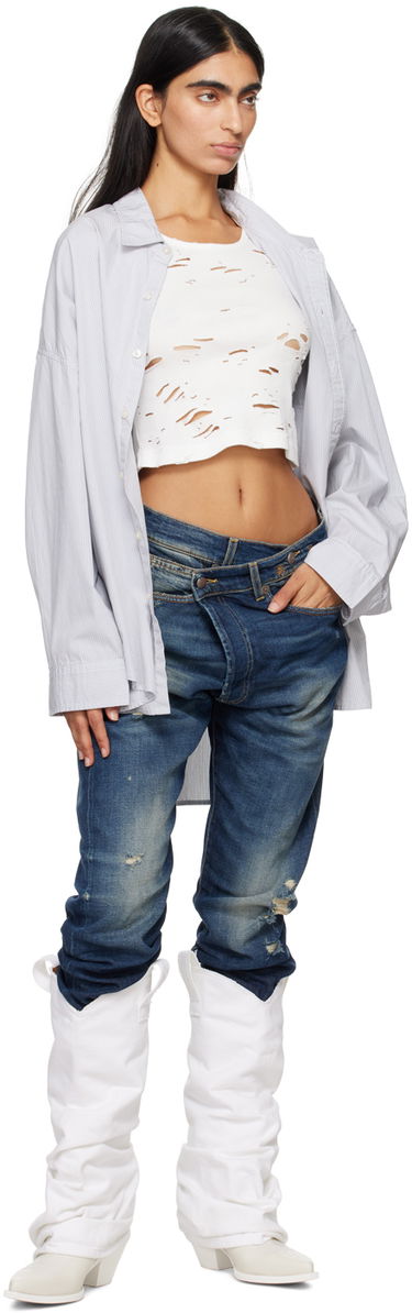 Дънки R13 R13 Crossover Jeans Синьо | R13W2048-D144C, 3