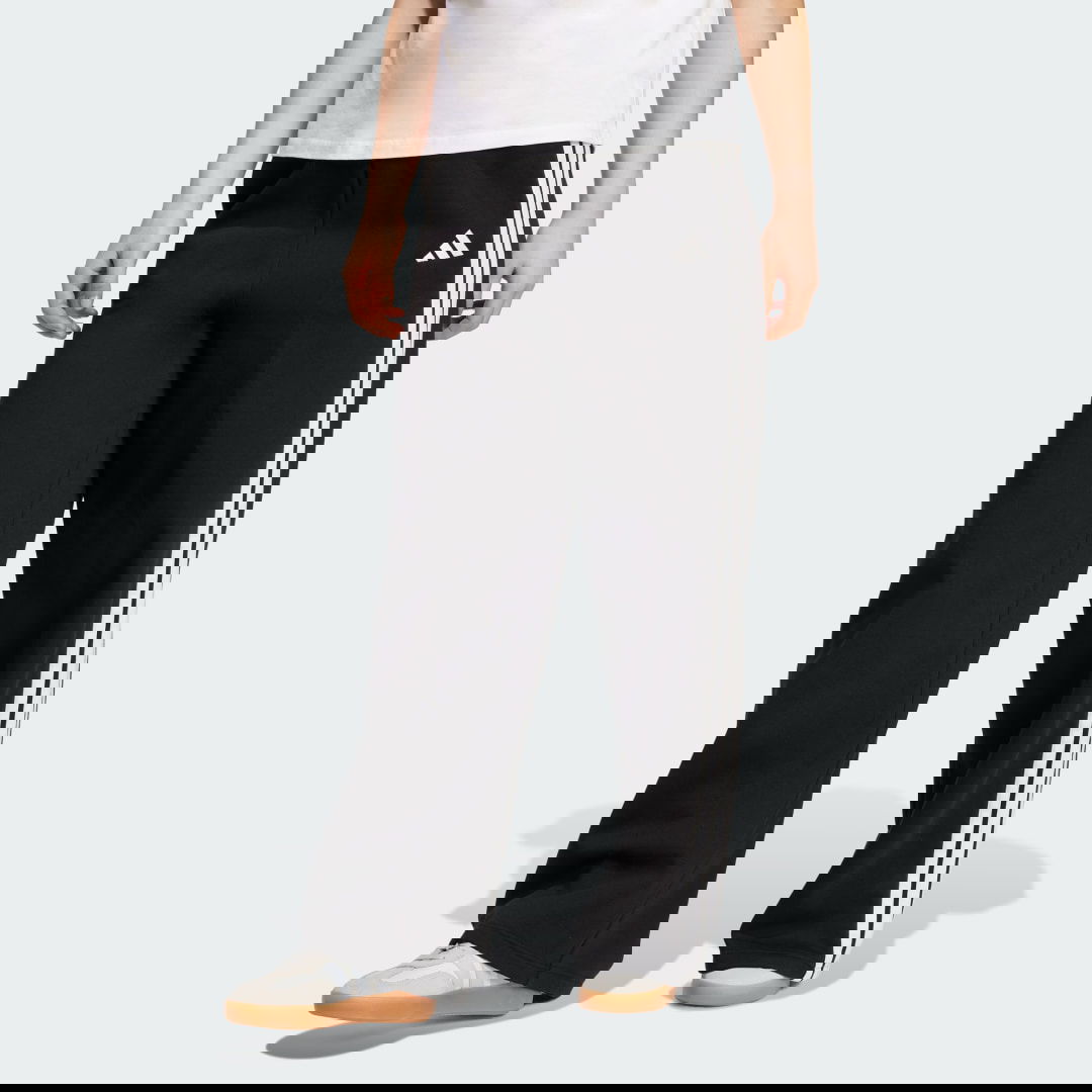 Панталони adidas Performance 3-Stripes Fleece Wide-Leg Pants Черно | KB5323, 0