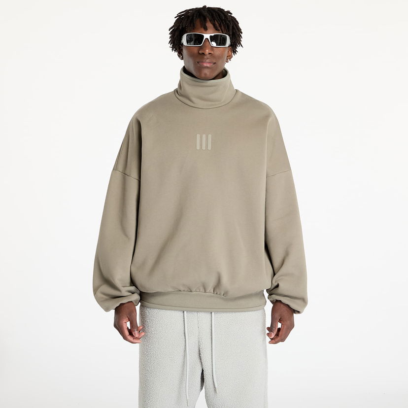 Суитчър adidas Originals Sweatshirt adidas x Fear Of God Athletics Fleece Mock Sweatshirt Clay S Бежово | IS8743