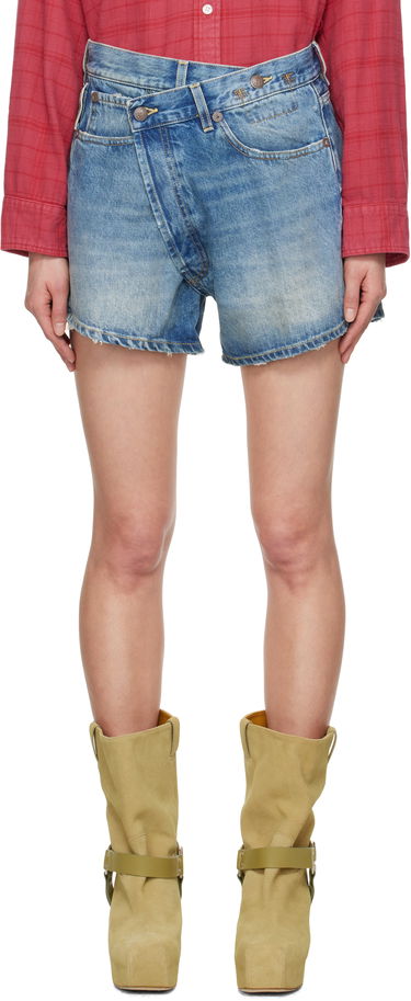 Къси панталони R13 R13 Loose Crossover Denim Shorts Синьо | R13W6055-969C, 0
