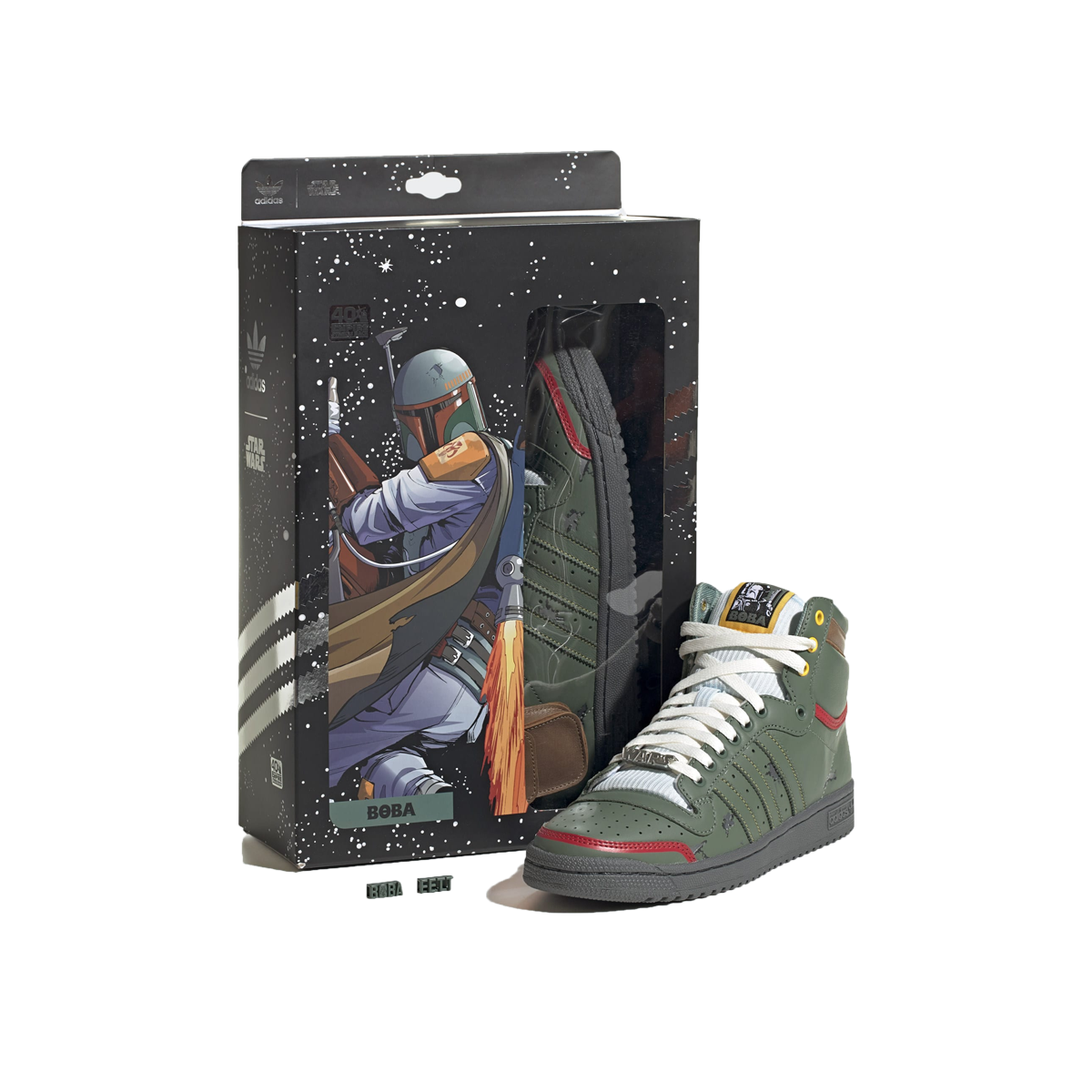 Кецове и обувки adidas Originals Top Ten Hi "Star Wars Boba Fett" Зелено | FZ3465, 1