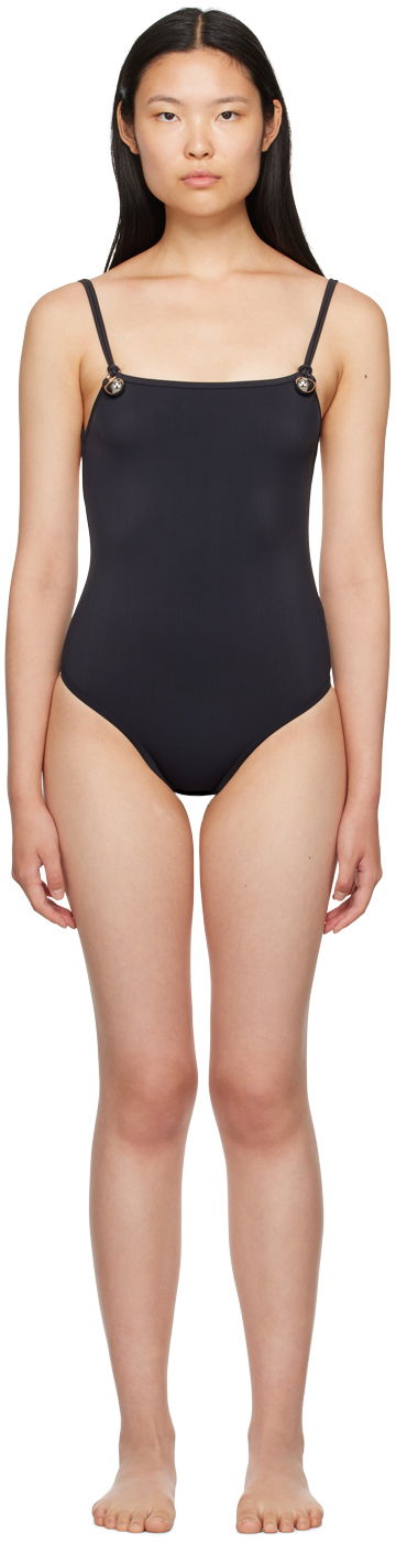 Бански Bottega Veneta Drop Swimsuit Тъмно синьо | 739089 V2RN0, 0