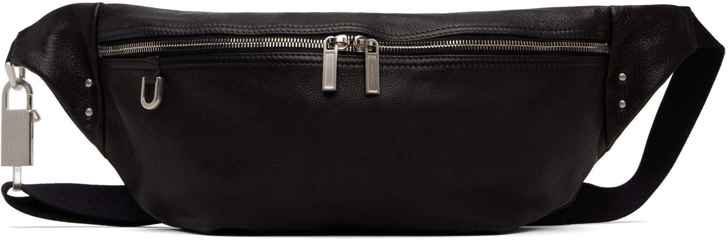Чанта за кръста Rick Owens Rick Owens Concordians Leather Bumbag Черно | RA02E0731 LBU, 0