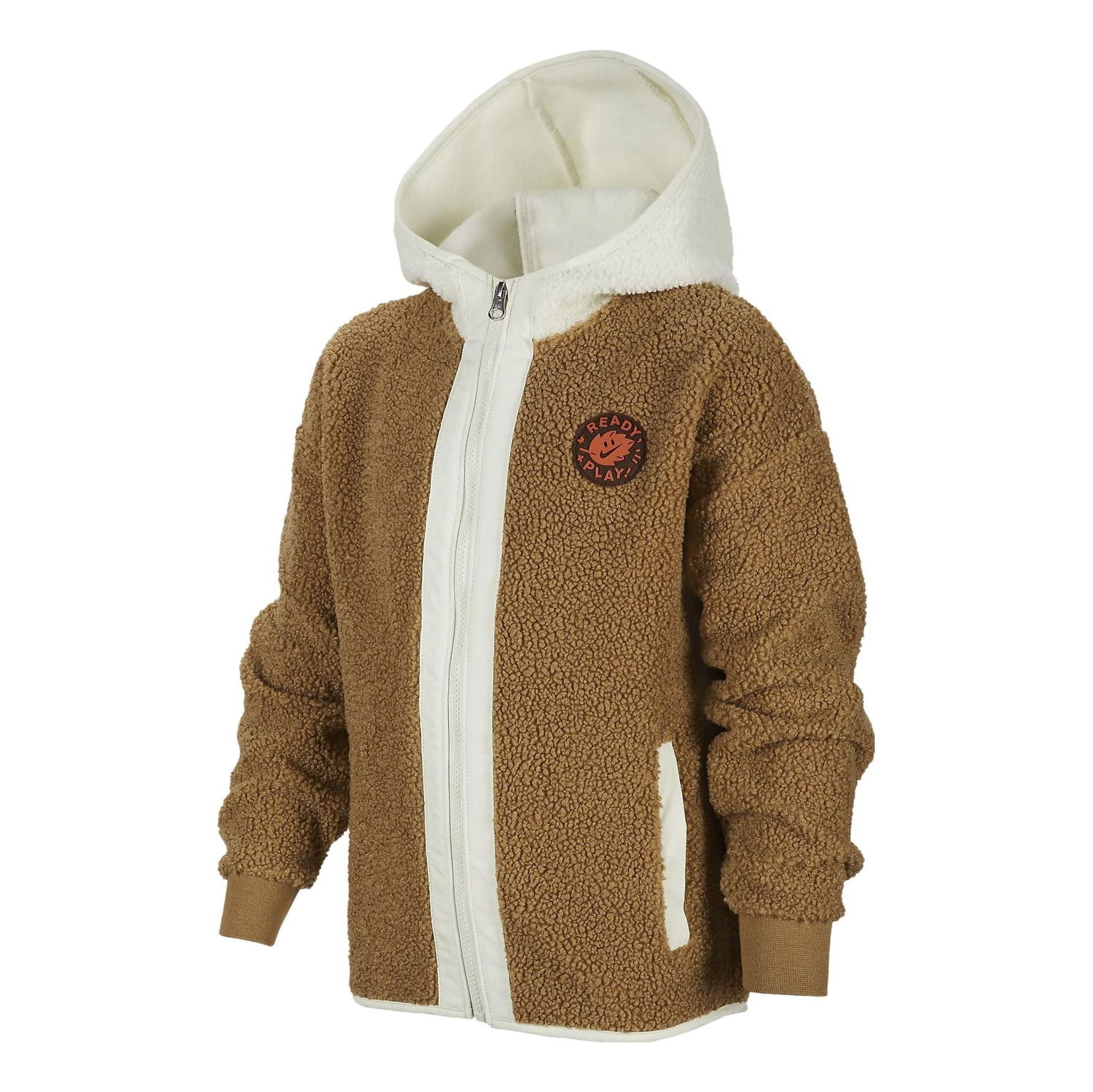 Суитчър Nike Nike Sportswear Full-Zip Faux Sherpa Hoodie Кафяво | FV3979-288, 0