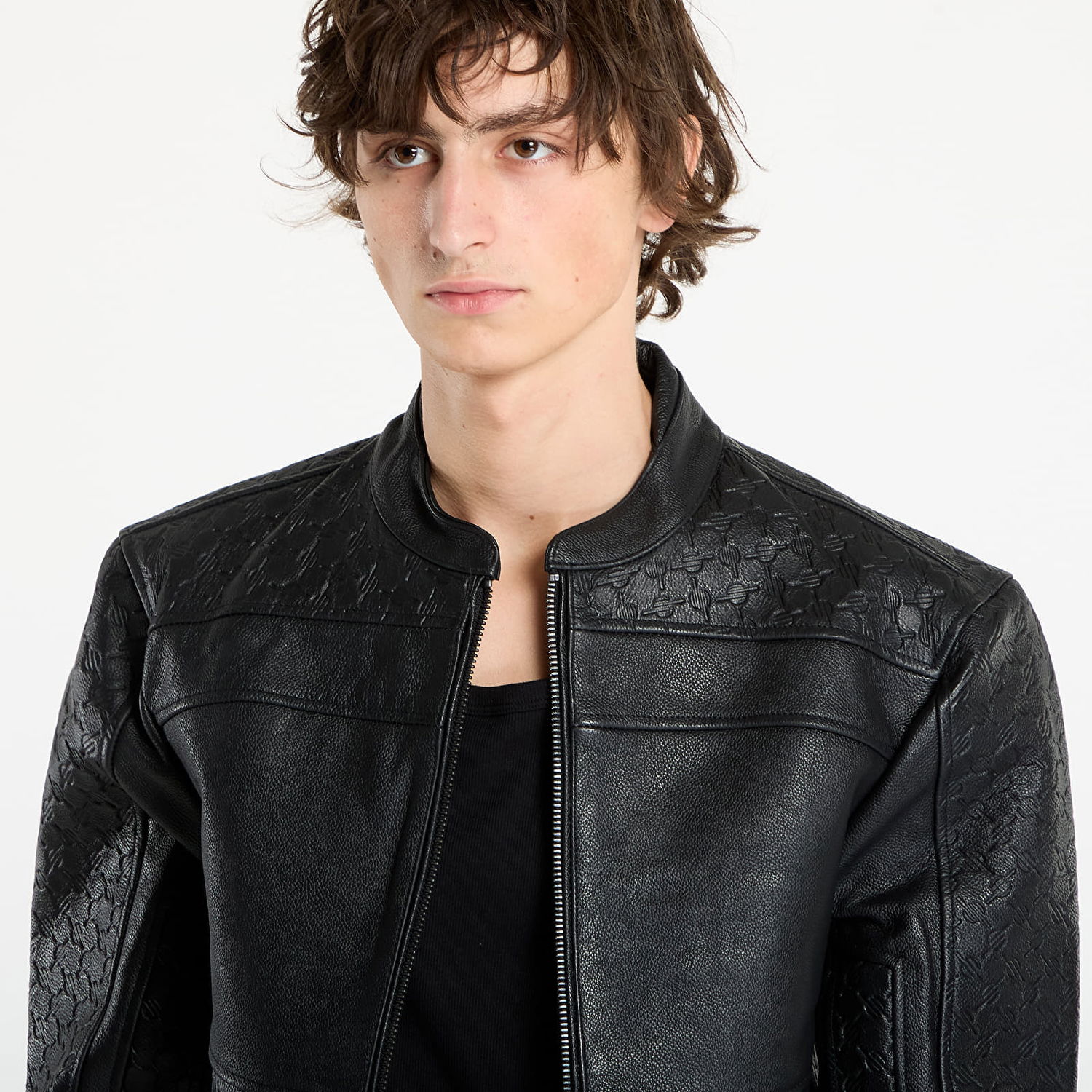 Яке DAILY PAPER Daily Paper Structured Leather Jacket Черно | 2521019, 1