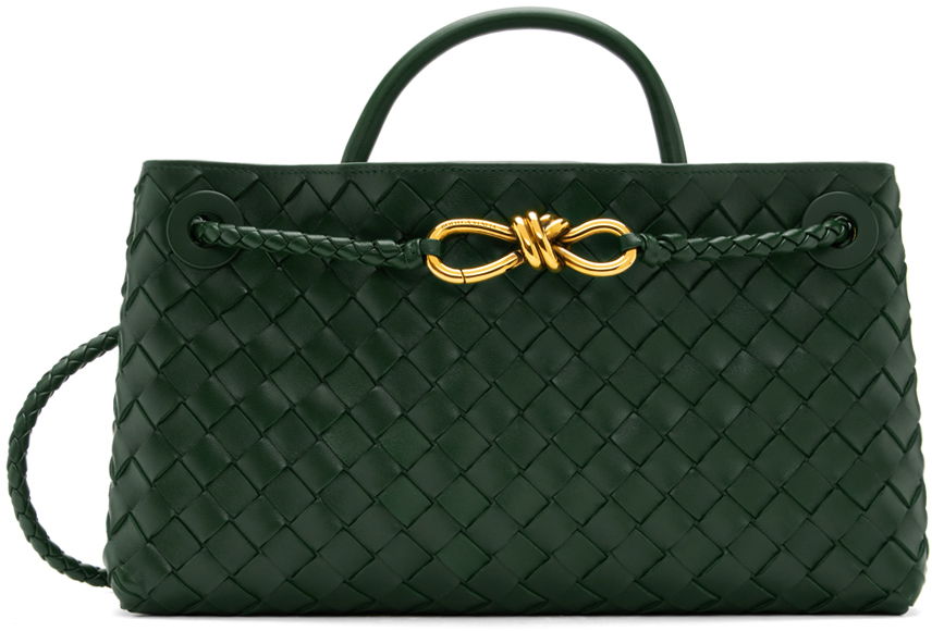 Дамска чанта Bottega Veneta Green Small East/West Andiamo Bag Зелено | 766010 VCPP1, 0