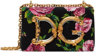 Дамска чанта Dolce & Gabbana Dolce&Gabbana 'DG' Floral Print Shoulder Bag Черно | BB6498 AS110, 0