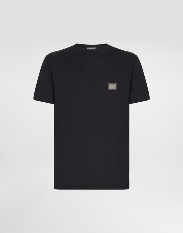 Cotton T-shirt With Branded Tag