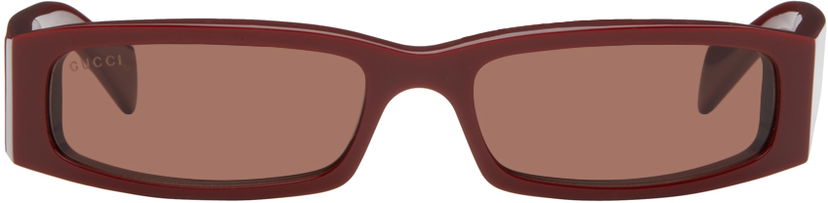 Слънчеви очила Gucci Burgundy Rectangular Frame Sunglasses Бежово | GG1778S-003