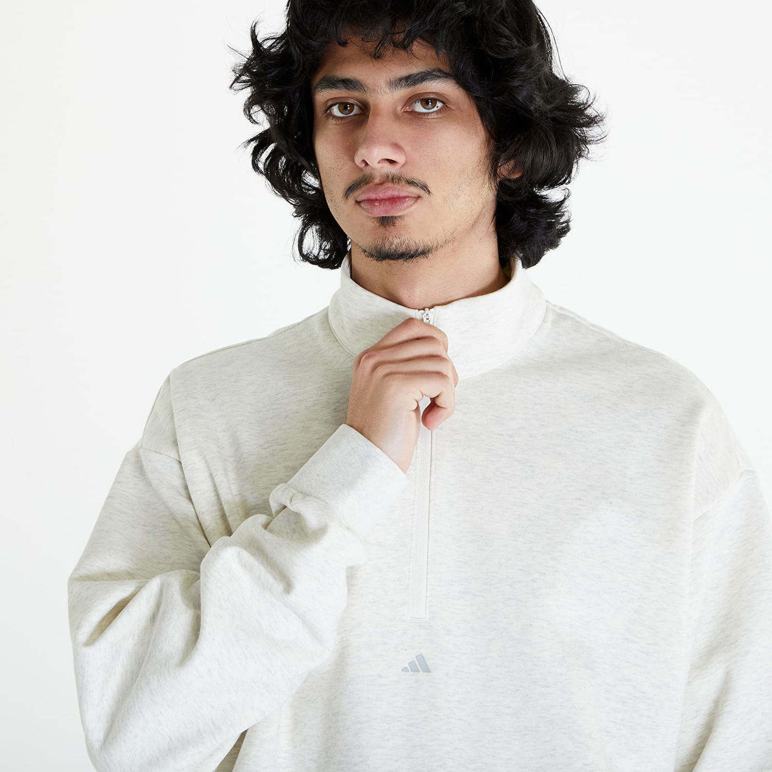 Суитчър adidas Performance adidas Adi Basketball 1/2 Zip Бяло | IW1625, 1