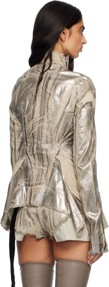 Яке Rick Owens Concordians Naska Gary Metallic Crinkled Denim Jacket Металик | DS02E7703 SDPF, 2