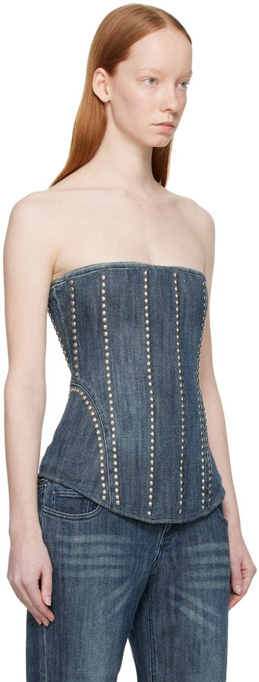 Потник Miaou Miaou Libra Denim Corset Синьо | 7063SD2DUR, 1