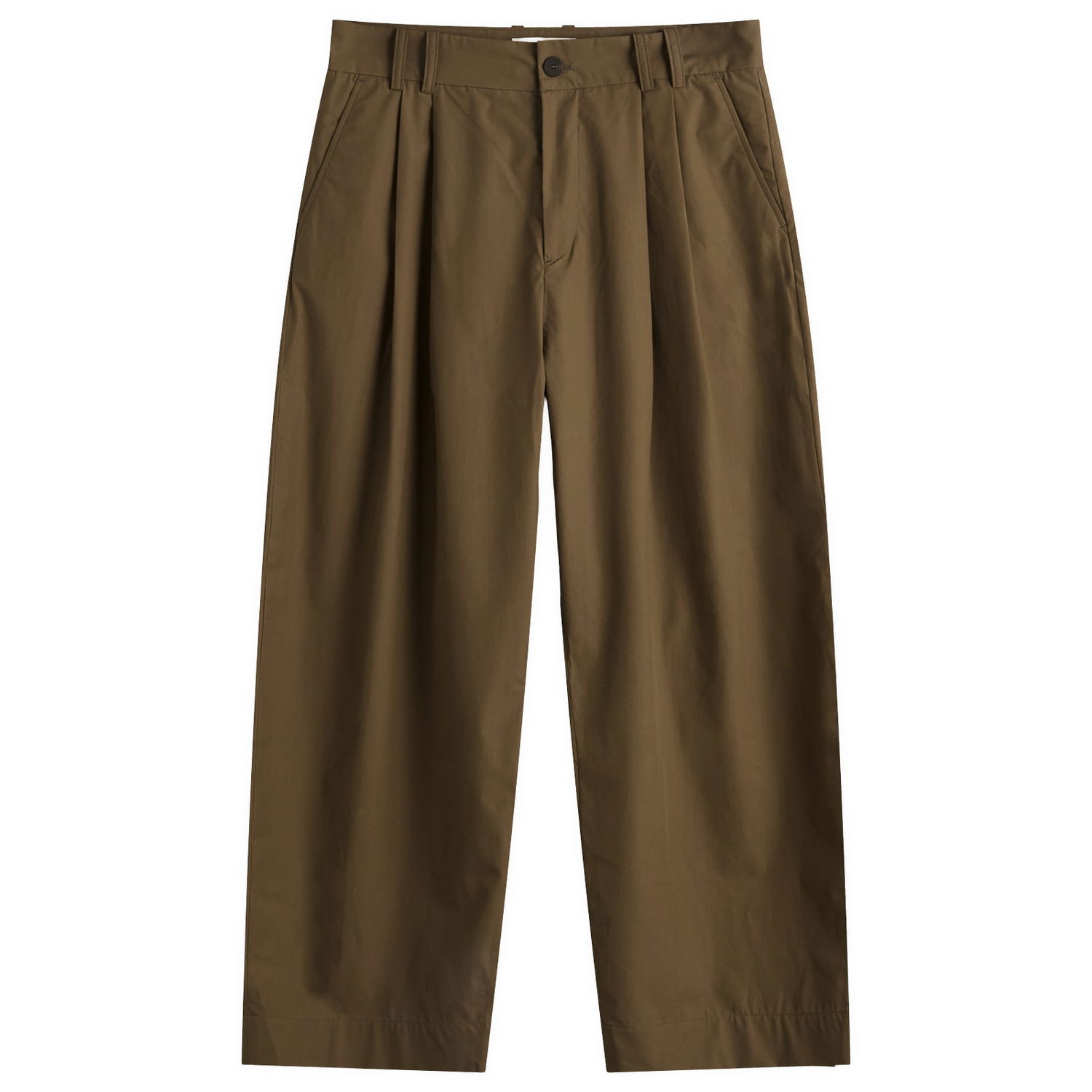 Панталони Studio Nicholson Studio Nicholson Double Pleat Volume Pants, Size Large Кафяво | YALESNM-788-BLD, 1