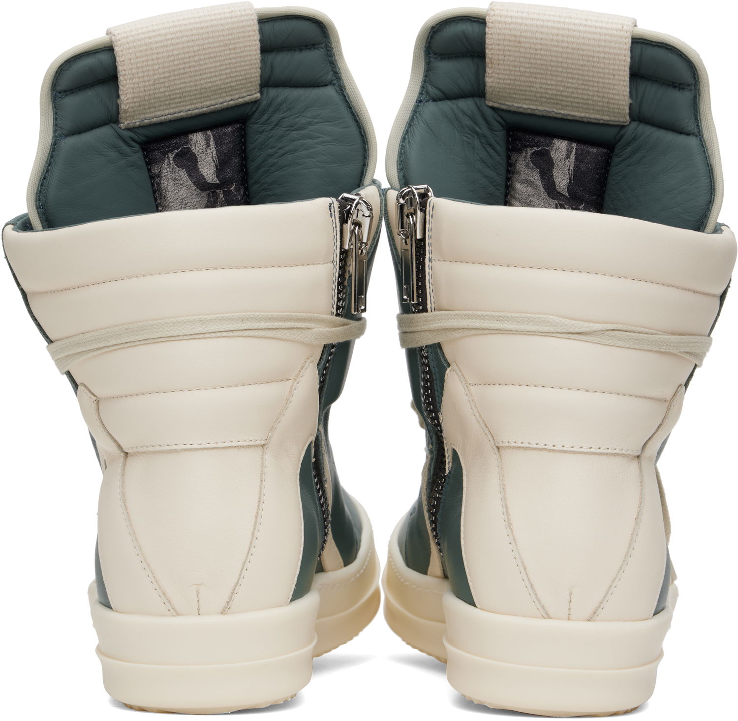 Кецове и обувки Rick Owens Rick Owens Hollywood Geobasket Зелено | RU01E5894 LCO, 1
