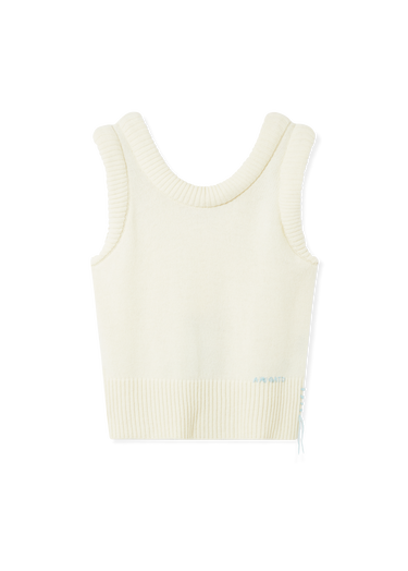 Жилетка AXEL ARIGATO Marla Knitted Ribbed Vest with Side Lacing Бяло | A3356004, 0