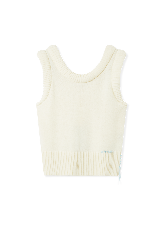 Marla Knitted Ribbed Vest with Side Lacing