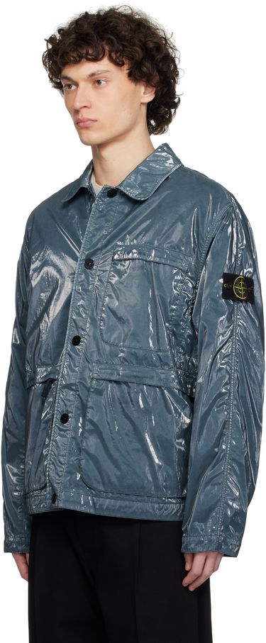 Ветровка Stone Island Stone Island Prismatica Mussola Caban Jacket Синьо | K1S15 4100065 S0132, 3