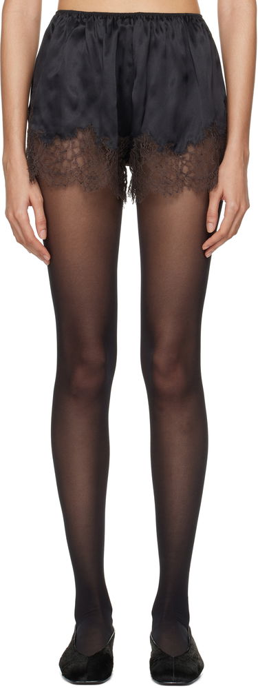 гащички Bode Bode Lace Inlay Tap Shorts Черно | WRF24BT006, 0